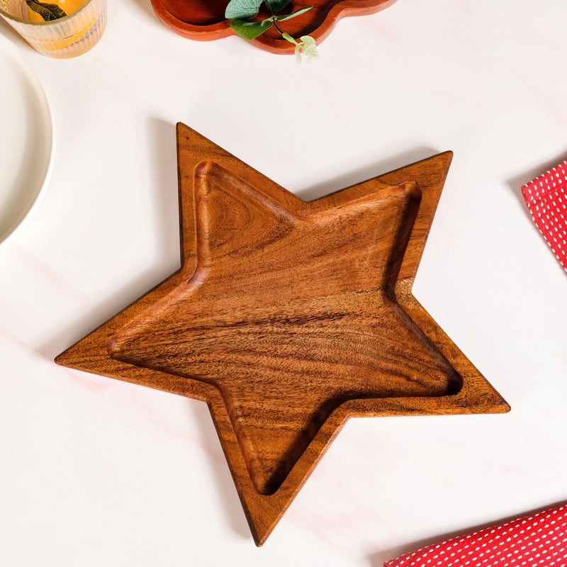Acacia Star Serving Platter