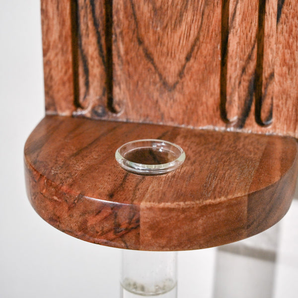 Acacia Wall Mounted Test Tube Planter Set Of 2