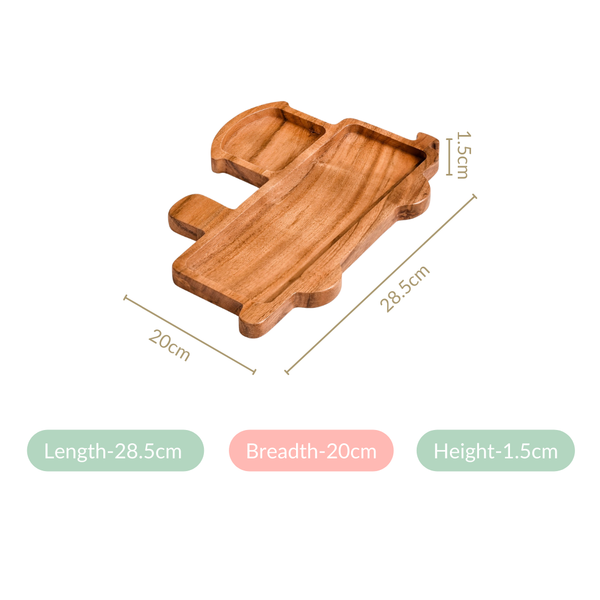 Toy Train Wooden Serving Platter 11 Inch