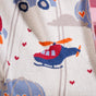 Adventure Love Knitted Kids Cotton Throw 153x130cm