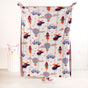 Adventure Love Knitted Kids Cotton Throw 153x130cm