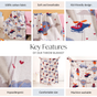 Adventure Love Knitted Kids Cotton Throw 153x130cm