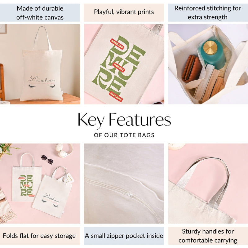 Aesthetic Sustainable Street Tote Bag Set Of 2