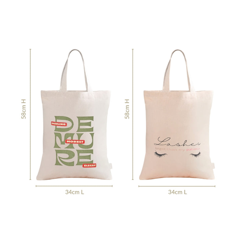 Aesthetic Sustainable Street Tote Bag Set Of 2