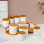 Airtight Ceramic Jar Set Of 9 With Stand