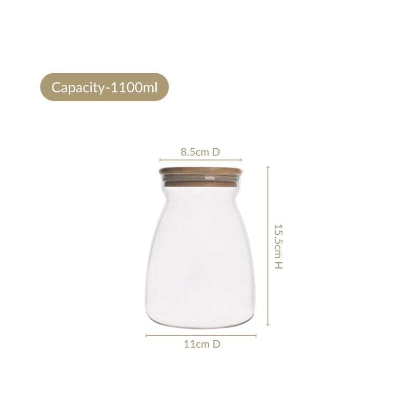 Airtight Jar Set For Dry Fruit Big 1100ml