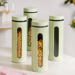 Airtight Kitchen Canister With Window Set Of 4 2000ml