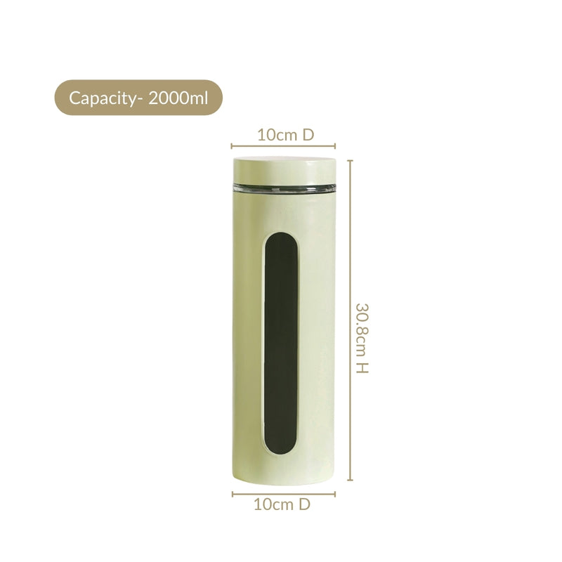 Airtight Kitchen Canister With Window Set Of 4 2000ml