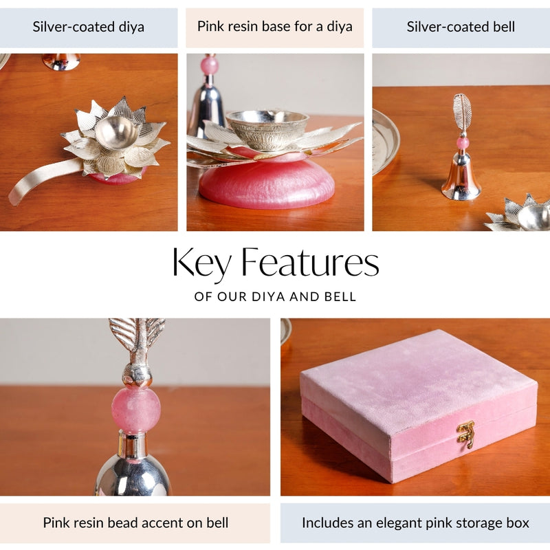 Akhandjyoti Diya And Sacred Ghanti Set