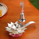 Lotus Diya And Ghanti Set