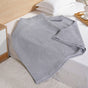 All Season Waffle Sofa Throw Blanket Grey White 220x200cm