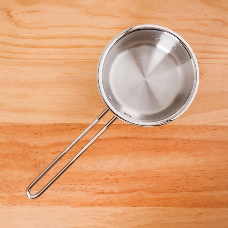 Textured Stainless Steel Deep Saucepan Tri Ply 1000ml