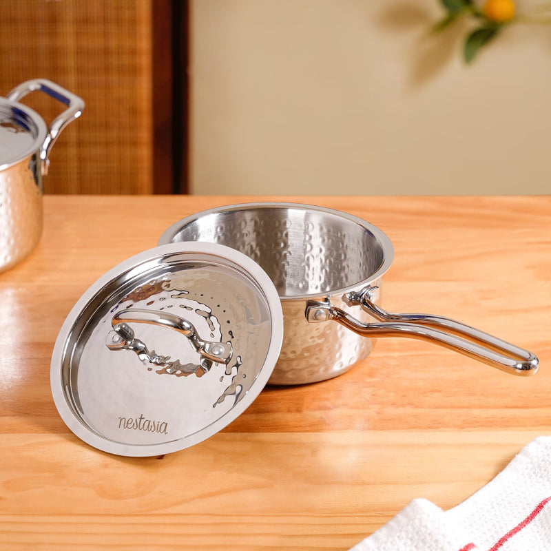 Stainless Steel Casserole Cooking Pot Tri-Ply With Lid 3000ml