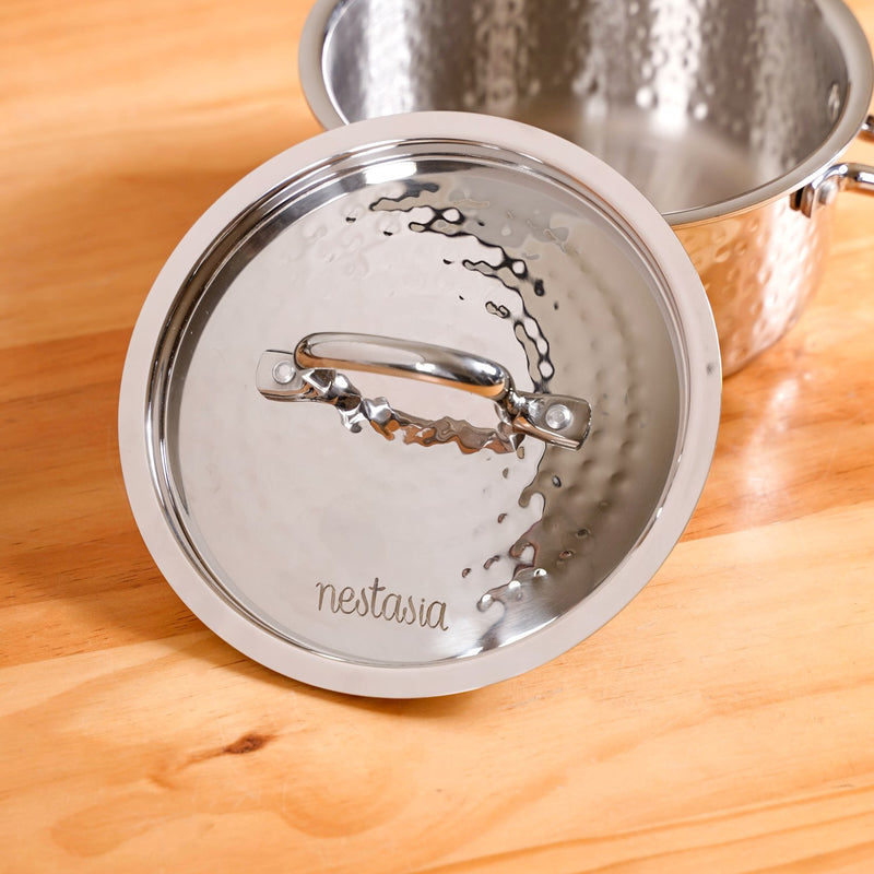 Stainless Steel Casserole Cooking Pot Tri-Ply With Lid 3000ml