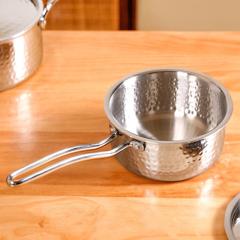 Stainless Steel Casserole Cooking Pot Tri-Ply With Lid 3000ml