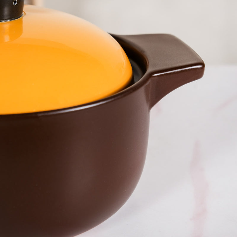 Amber And Brown Earthenware Pot 3500ml