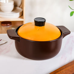 Amber And Brown Earthenware Pot 3500ml