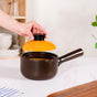 Amber Glow Ceramic Pot With Handle And Lid 1000ml