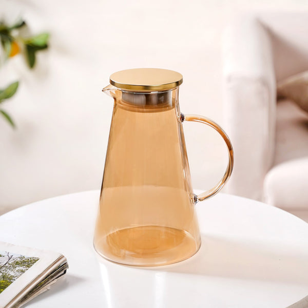 Amber Jug with Metal Lid 1800ml