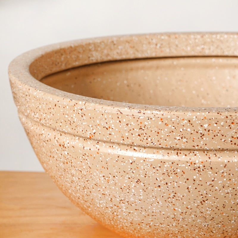 Amplio Beige Round Lotus Planter 39x19 Inch