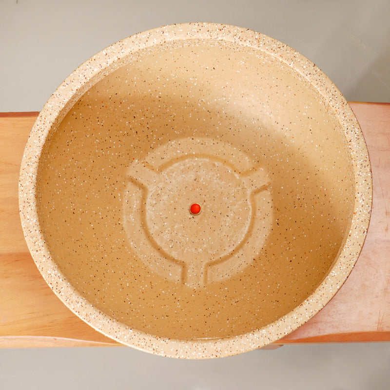 Amplio Beige Round Lotus Planter 39x19 Inch