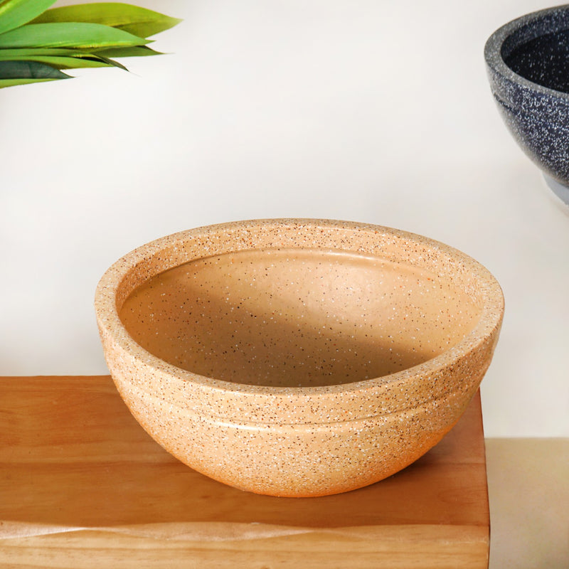 Amplio Beige Round Lotus Planter 39x19 Inch