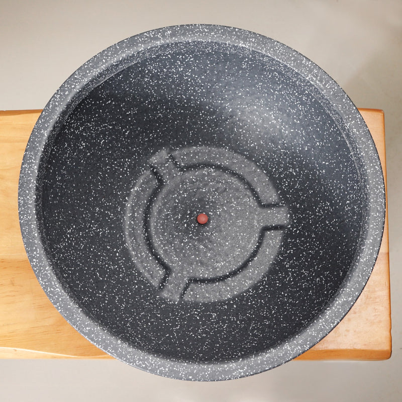 Amplio Granite Grey Round Lotus Planter 39x19 Inch