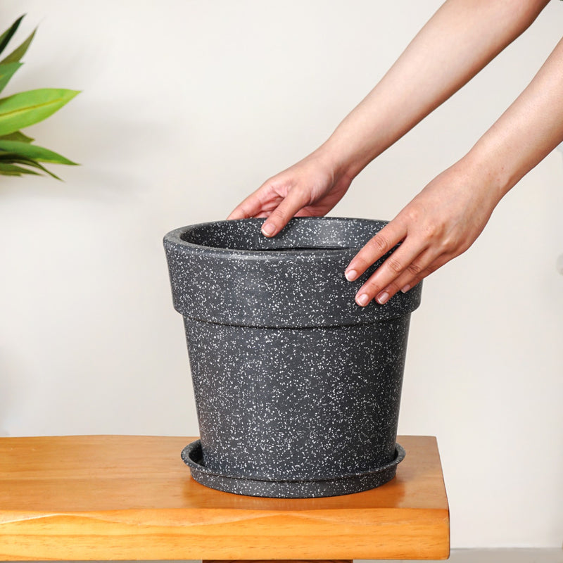 Amplio Grey Planter 26x24 Inch