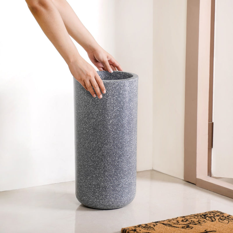 Amplio Grey Tall Cylindrical Planter 47x23 Inch