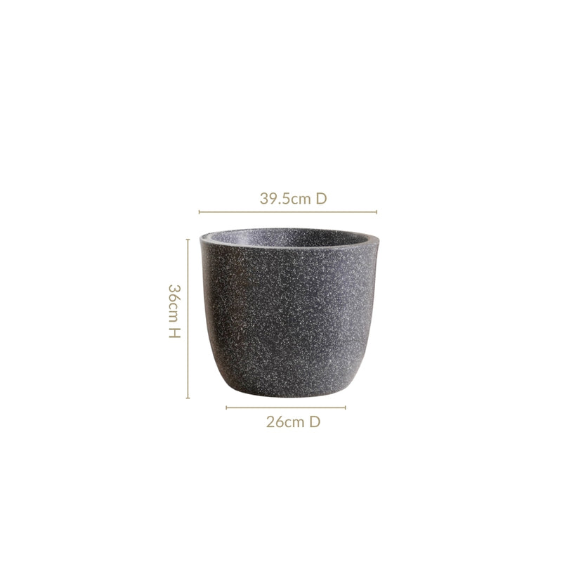Amplio Large Charcoal Grey Planting Pot 39x36 Inch