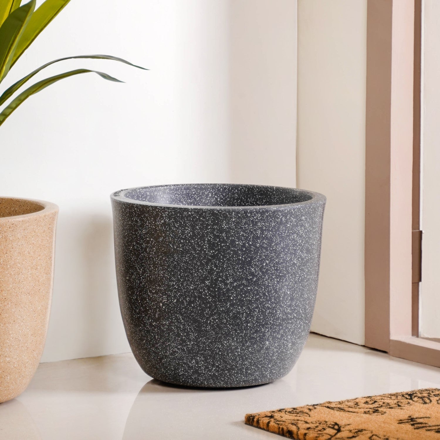b&q large plant pots Planterra Large Charcoal Grey Planting Pot 15x14 Inch Online - Premium Planter