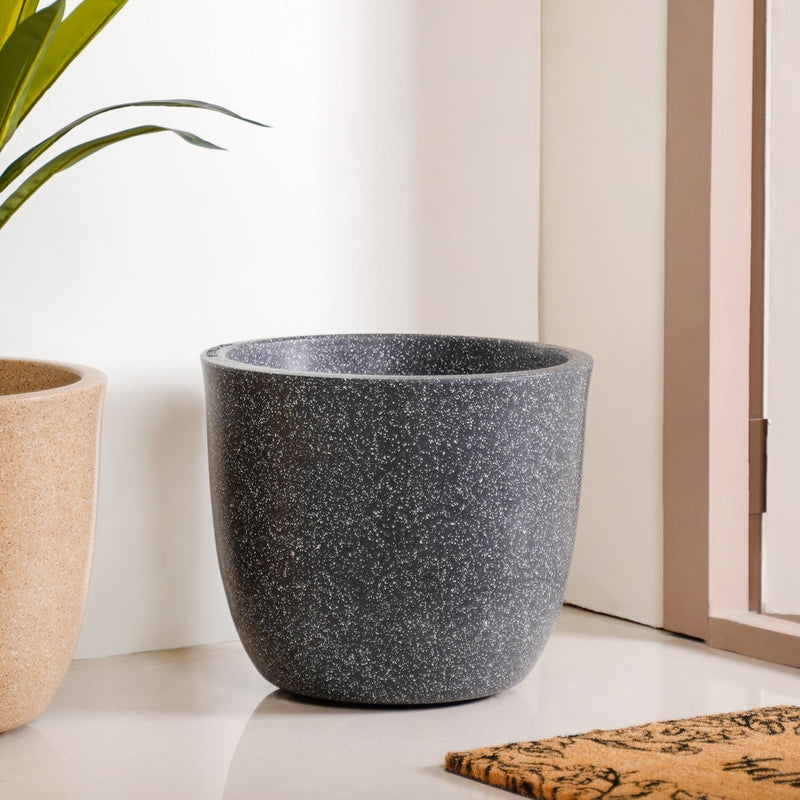 Amplio Large Charcoal Grey Planting Pot 39x36 Inch