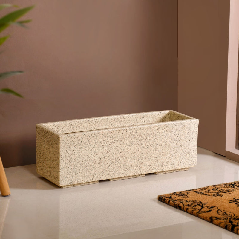Amplio Modern Beige Trough Planters 61x21 Inch