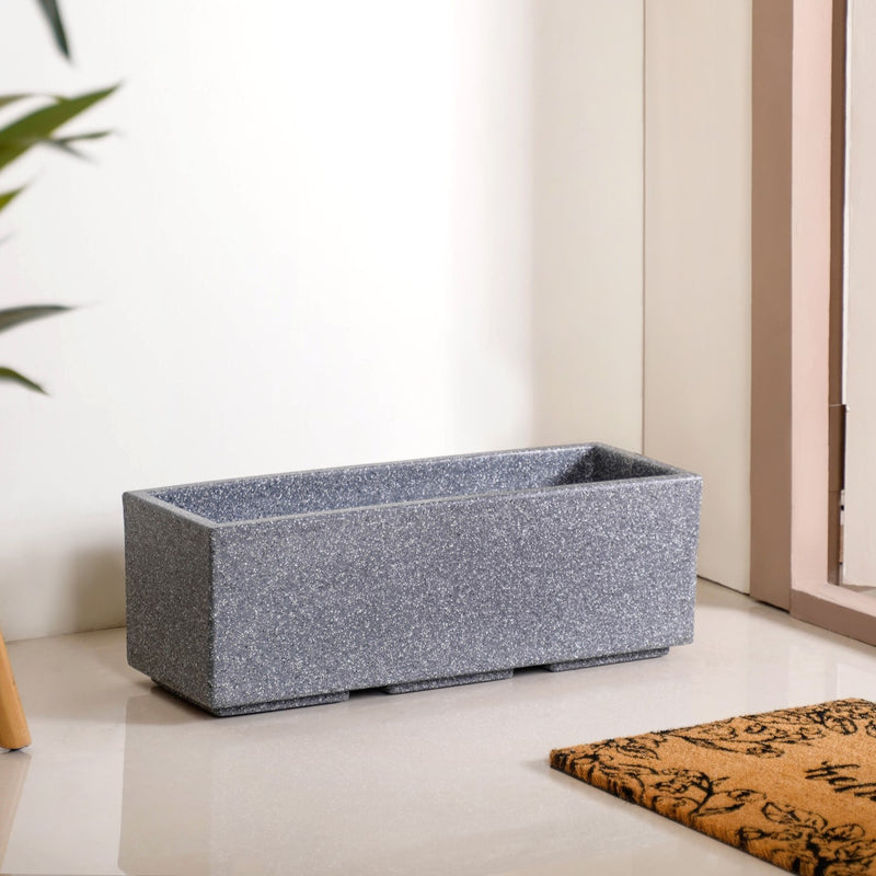 Amplio Modern Grey Trough Planters 61x21 Inch