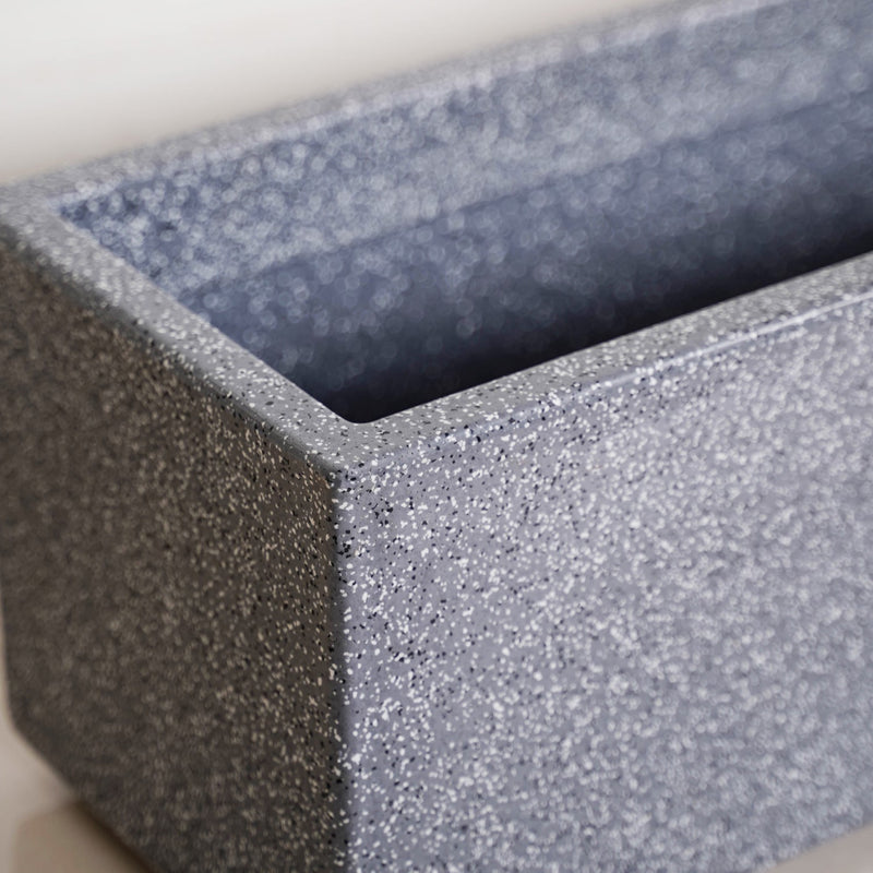 Amplio Modern Grey Trough Planters 61x21 Inch