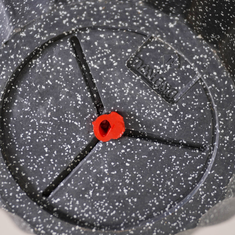 Amplio Ribbed Grey Planting Pot 33x31 Inch