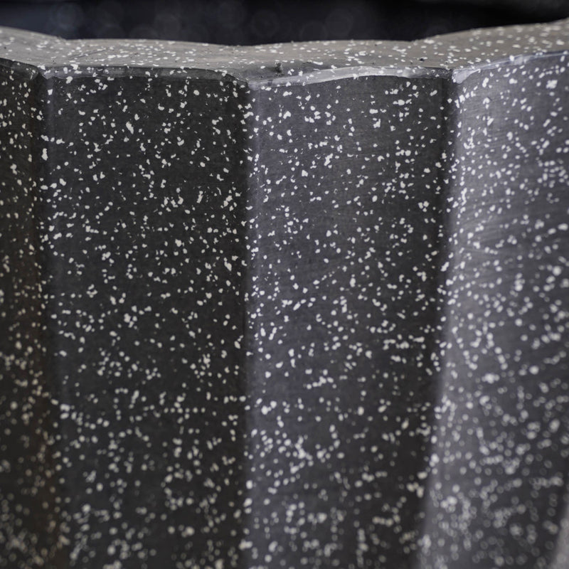 Amplio Ribbed Grey Planting Pot 33x31 Inch