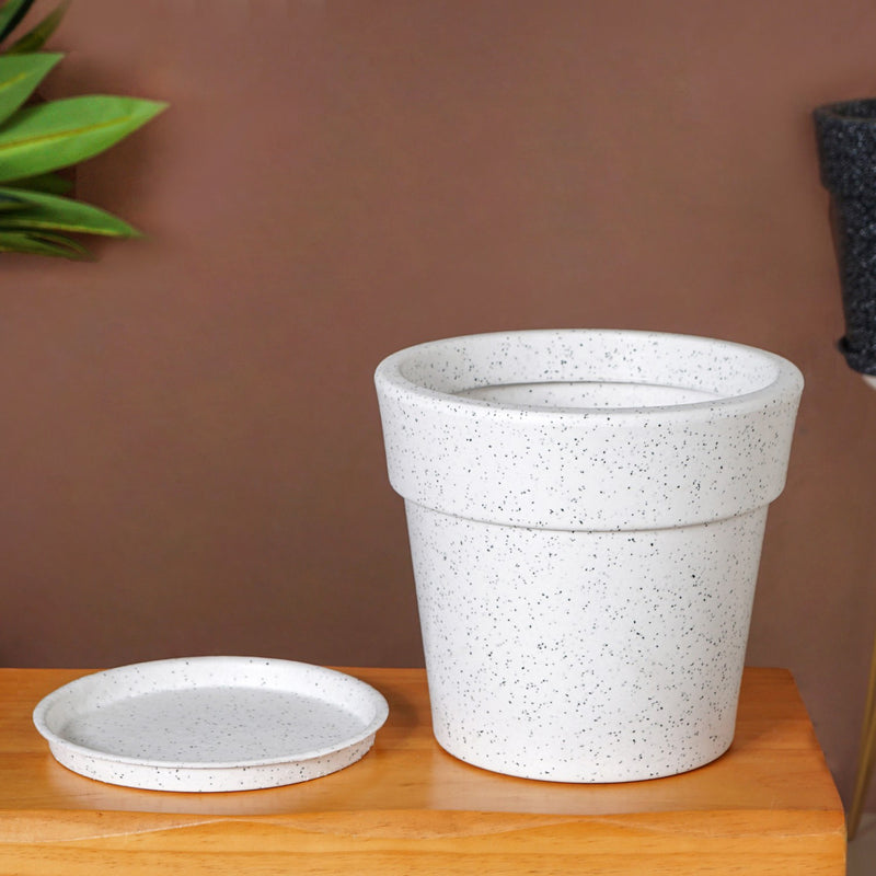 Amplio White Planter 26x24 Inch