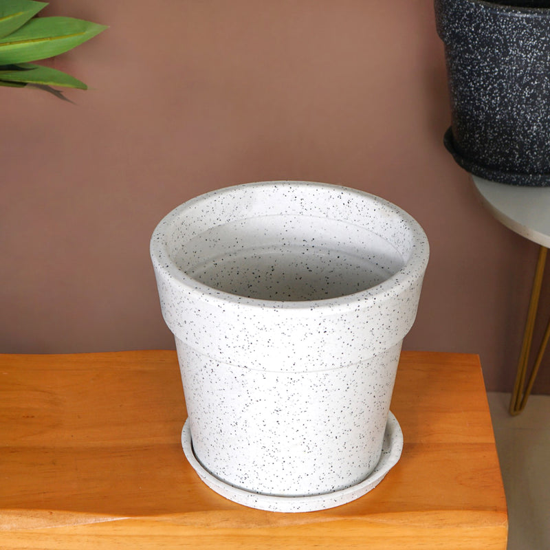 Amplio White Planter 26x24 Inch
