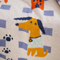 Dog Park Knitted Cotton Throw For Kids 155x132cm