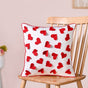 Applique Red Hearts Cotton Cushion Cover