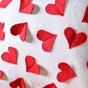 Applique Red Hearts Cotton Cushion Cover