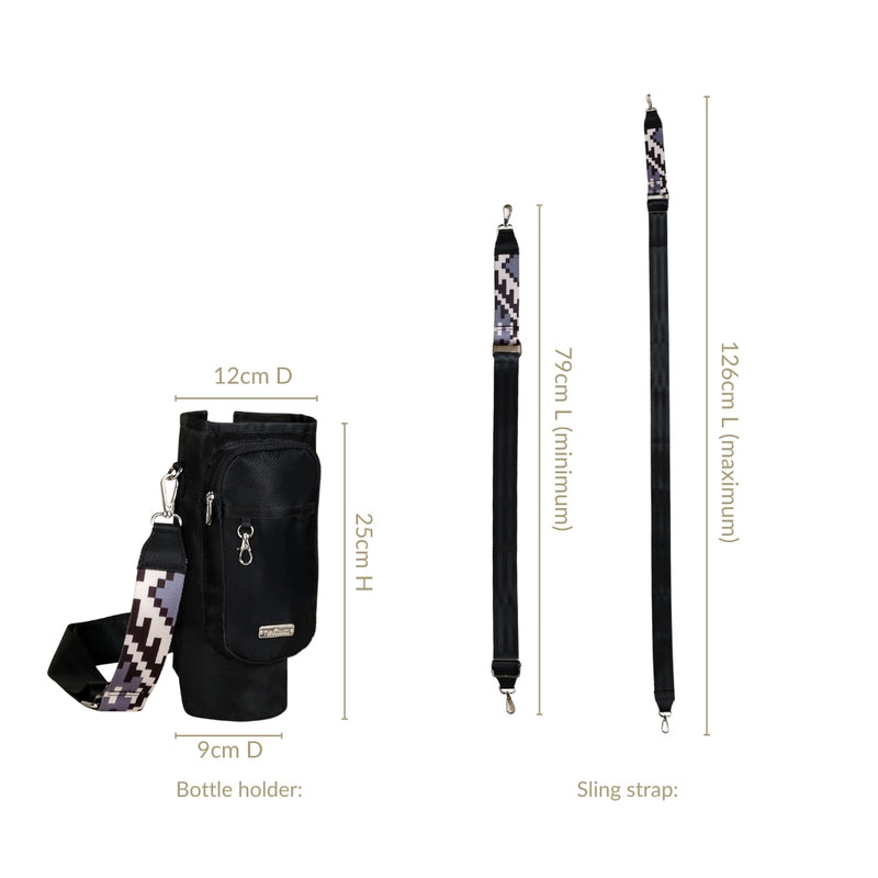 Aqua Cradle Water Bottle Holder Black