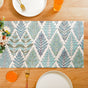Aqua Fern Cotton Table Runner 202x33cm