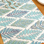 Aqua Fern Cotton Table Runner 202x33cm