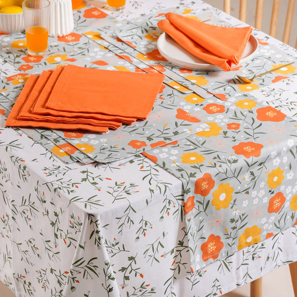 Arancia Complete Table Linen Set With Mats, Napkins, Runners And Table Cloth