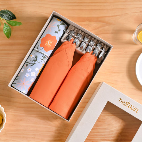 Arancia Table Linen Hamper With Napkin Rings