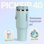 PickSip 40 Insulated Tumbler Bottle With Top Handle Arctic Blue 1200ml