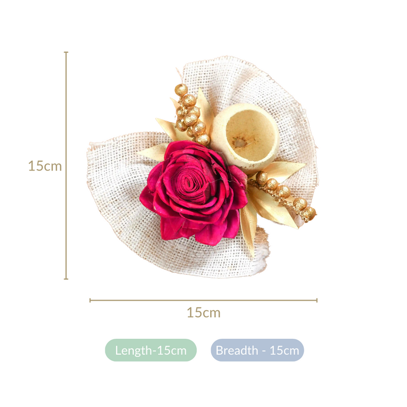 Queen Pink Rose Decorative Flower Set of 6