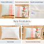 Artisan Bloom Cotton Cushion Cover 50x36cm